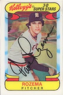 1978 Kellogg's 3-D Super Stars #21 Dave Rozema Front