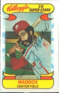 1978 Kellogg's 3-D Super Stars #28 Garry Maddox Front