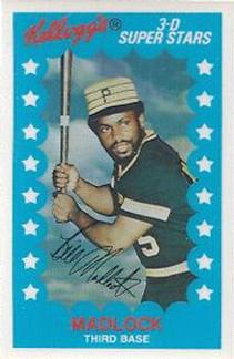 1982 Kellogg's 3-D Super Stars #55 Bill Madlock Front