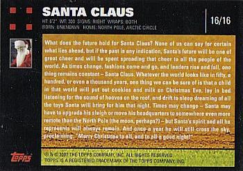 2007 Topps Santa Claus #16 Santa Claus Back