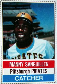 1976 Hostess #72 Manny Sanguillen Front