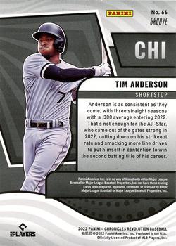 2022 Panini Chronicles - Revolution Groove #66 Tim Anderson Back