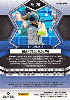 2022 Panini Mosaic - Mosaic #20 Marcell Ozuna Back