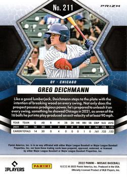 2022 Panini Mosaic - Green Mosaic #211 Greg Deichmann Back