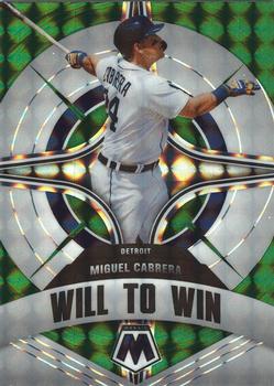2022 Panini Mosaic - Will to Win Green Mosaic #WW-8 Miguel Cabrera Front