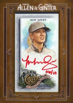 2022 Topps Allen & Ginter - Framed Mini Autographs Red Ink #MA-MW Michelle Wie West Front