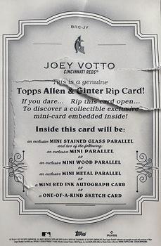 2022 Topps Allen & Ginter - Boxloader Rip Cards #BRC-JV Joey Votto Back