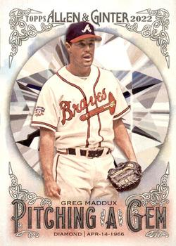 2022 Topps Allen & Ginter - Pitching a Gem #PAG-1 Greg Maddux Front