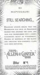 2022 Topps Allen & Ginter - Mini Still Searching #SS-9 Mapingauri Back