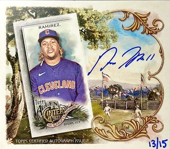 2022 Topps Allen & Ginter - N43 Boxloaders Autographs #N43A-JR Jose Ramirez Front