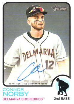 2022 Topps Heritage Minor League - Real One Autographs #ROA-CN Connor Norby Front