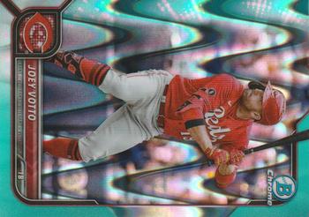 2022 Bowman Chrome - Aqua RayWave Refractor #64 Joey Votto Front