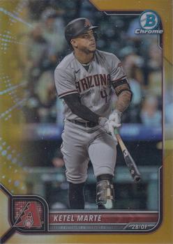 2022 Bowman Chrome - Gold Refractor #15 Ketel Marte Front