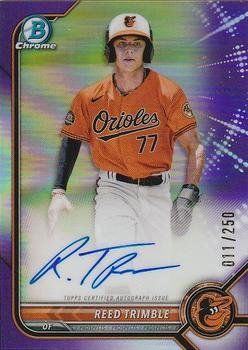 2022 Bowman Chrome - Prospect Autographs Purple Refractor #CPA-RT Reed Trimble Front