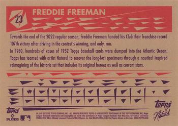 2022 Topps x Naturel 1952 Topps #23 Freddie Freeman Back