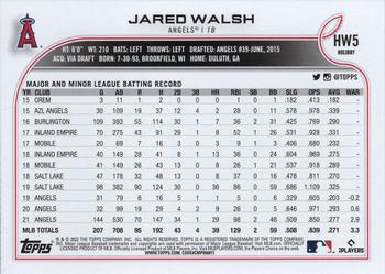 2022 Topps Holiday #HW5 Jared Walsh Back