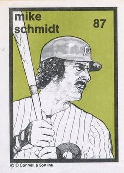 1984-89 O'Connell and Son Ink #87 Mike Schmidt Front