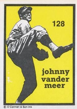 1984-89 O'Connell and Son Ink #128 Johnny Vander Meer Front