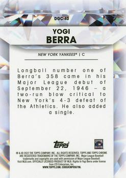 2022 Topps Chrome Update - Diamond Greats Die Cuts #DGC-40 Yogi Berra Back