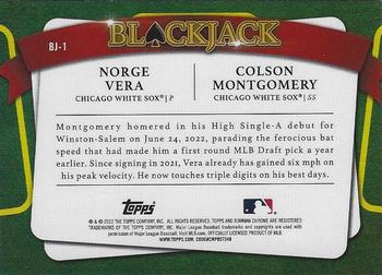 2022 Bowman Draft - Blackjack #BJ-1 Norge Vera / Colson Montgomery Back