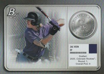 2022 Bowman Platinum - Minted in Merit #MM-3 Zac Veen Front