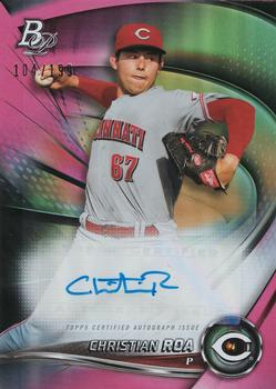 2022 Bowman Platinum - Top Prospect Autograph Pink #TOP-2 Christian Roa Front