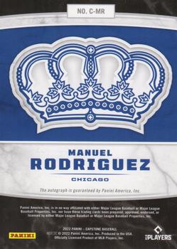 2022 Panini Capstone - Crown Autographs Holo Gold #C-MR Manuel Rodriguez Back