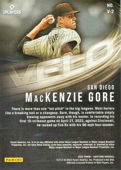 2022 Panini Capstone - Velo #V-2 MacKenzie Gore Back