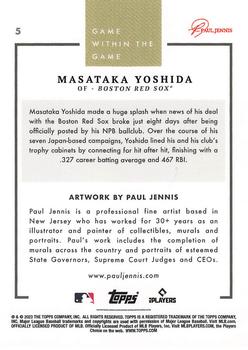 2023 Topps Game Within the Game #5 Masataka Yoshida Back