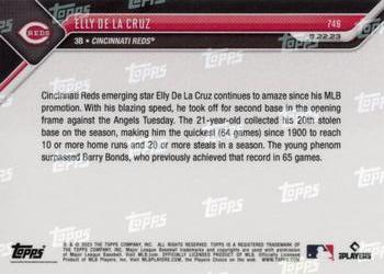 2023 Topps Now #746 Elly De La Cruz Back