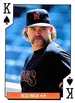 1994 Bicycle San Francisco Giants Playing Cards #K♠ Rod Beck Front