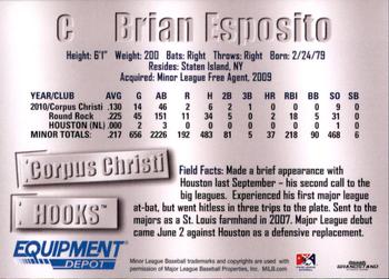 2011 Grandstand Corpus Christi Hooks SGA #NNO Brian Esposito Back