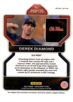 2022 Panini Prizm Draft Picks - Silver #PDP170 Derek Diamond Back