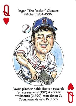 2022 Hero Decks Boston Red Sox Baseball Heroes Playing Cards (16th Edition) #Q♥ Roger Clemens Front