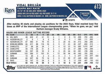 2023 Topps - Rainbow Foil #613 Vidal Bruján Back