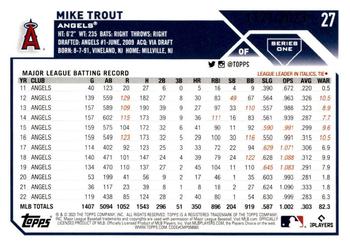 2023 Topps - Gold #27 Mike Trout Back