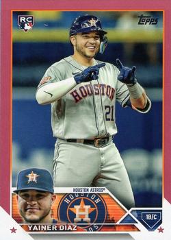 2023 Topps - Mother's Day Hot Pink #635 Yainer Díaz Front