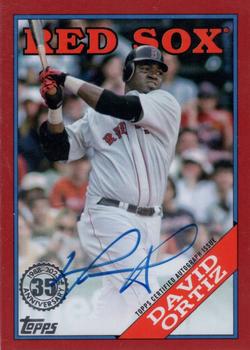 2023 Topps - 1988 Topps Baseball 35th Anniversary Autographs Red (Series One) #88BA-DO David Ortiz Front