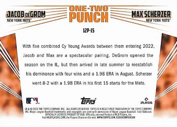 2023 Topps - One-Two Punch #12P-15 Jacob deGrom / Max Scherzer Back