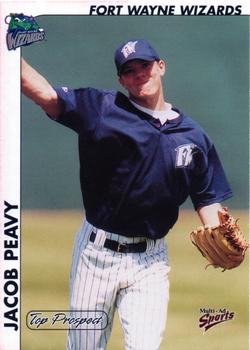 2000 Multi-Ad Midwest League Top Prospects (Numbered Oval Logo) #13 Jacob Peavy Front