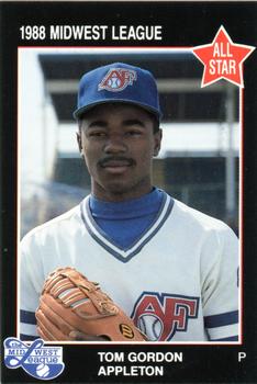 1988 Grand Slam Midwest League All-Stars - No MLB Logo #40 Tom Gordon Front