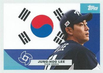 2023 Topps World Baseball Classic Global Stars - Flags of a Nation #F-11 Jung-Hoo Lee Front