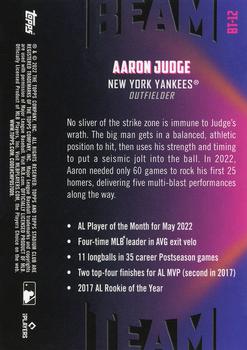 2022 Stadium Club Chrome - Beam Team #BT-12 Aaron Judge Back