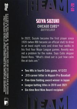 2022 Stadium Club Chrome - Beam Team #BT-20 Seiya Suzuki Back