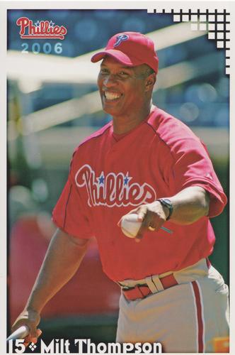 2006 Philadelphia Phillies Photo Cards #NNO Milt Thompson Front