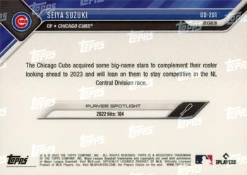 2023 Topps Now Road to Opening Day Chicago Cubs #OD-201 Seiya Suzuki Back