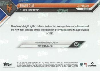 2023 Topps Now Road to Opening Day New York Mets #OD-180 Edwin Diaz Back