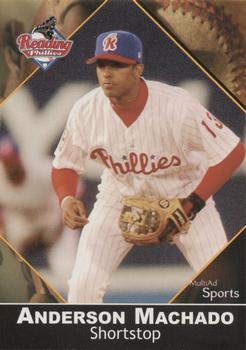 2002 MultiAd Reading Phillies Update #12 Anderson Machado Front