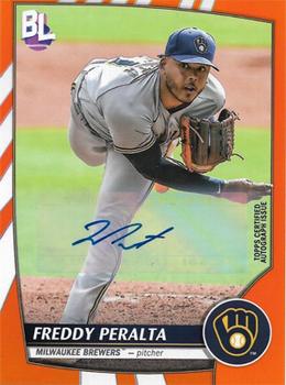 2023 Topps Big League - Electric Orange Base Autographs #154 Freddy Peralta Front