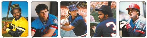 1984 Topps Stickers - Test Strips #131 / 303 / 305 / 306 / 307 Kent Hrbek / Gary Gaetti / Gary Ward / John Castino / Bill Madlock Front